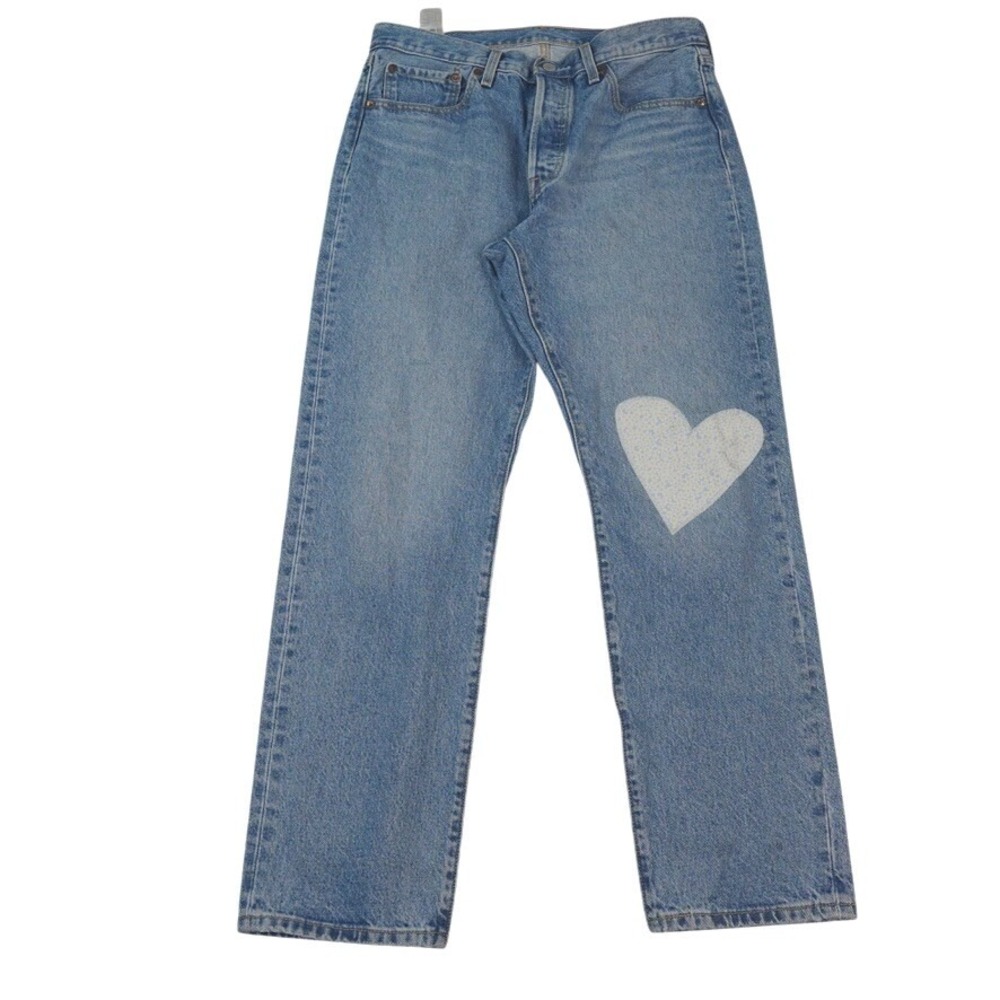 Levis 501 150th Anniversary Womens‎ Jeans 31x30 Heart Patchwork Limited Edition